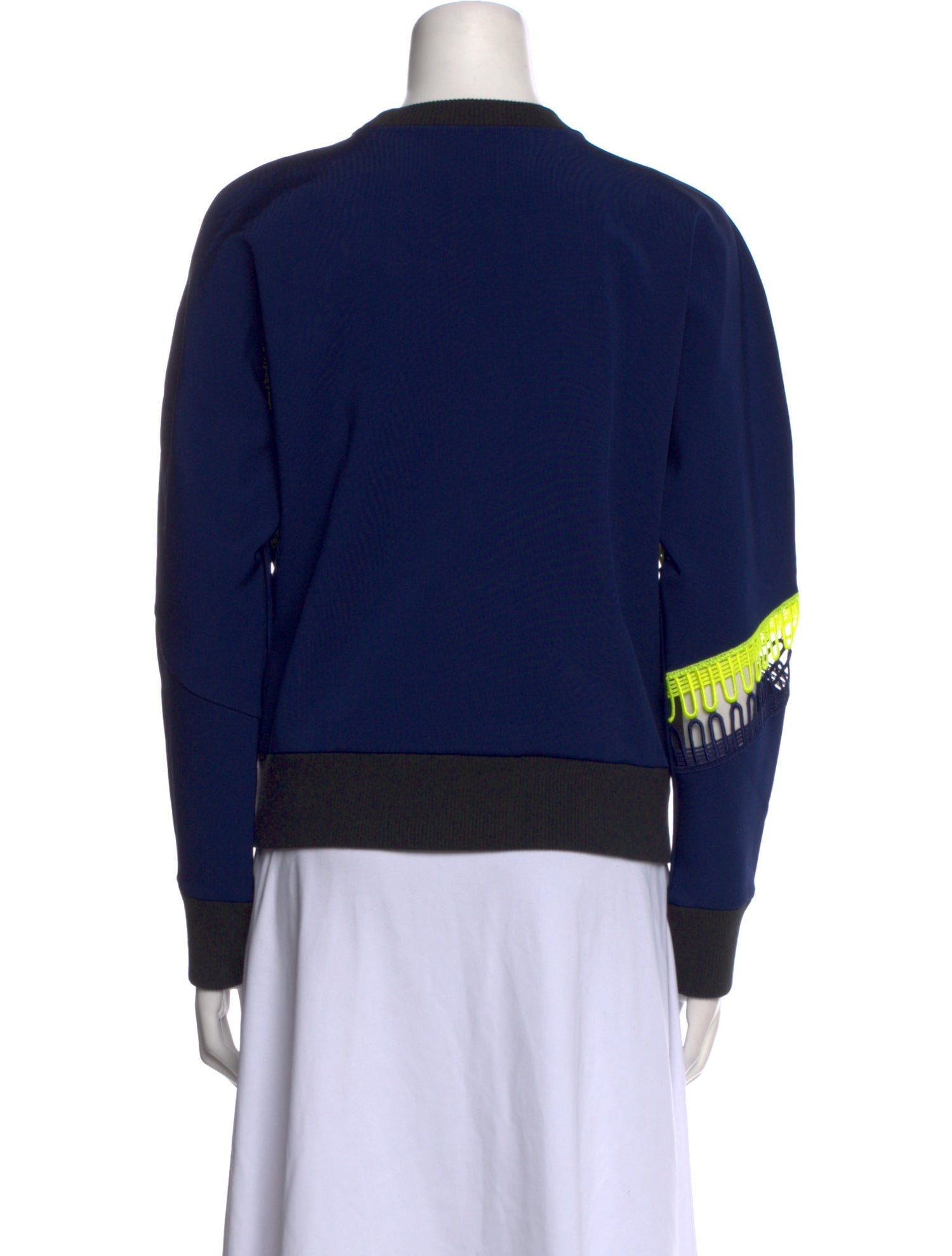 Christopher Kane Colorblock Pattern Crew Neck Sweatshirt